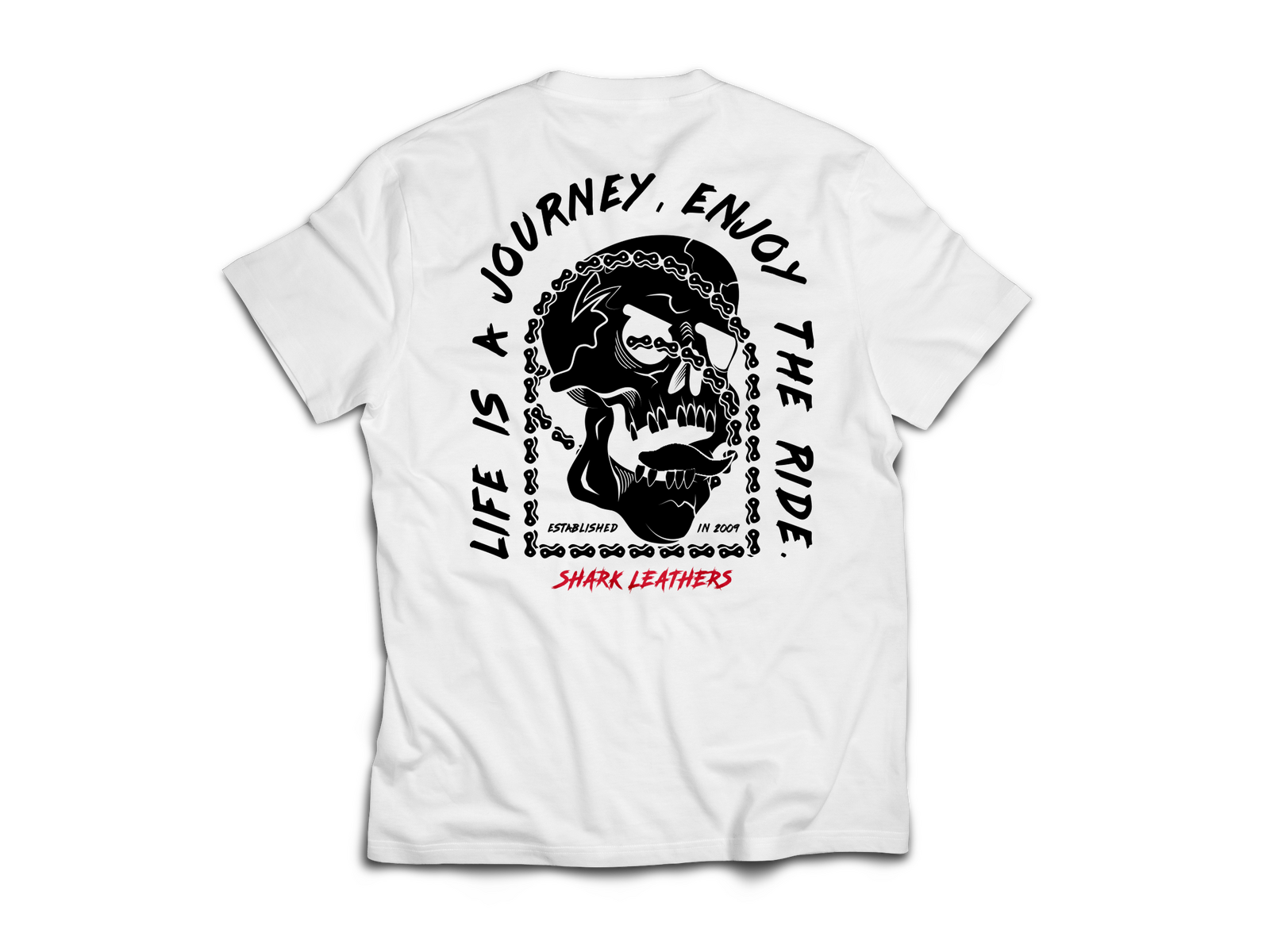Shark Journey v2 Tee White