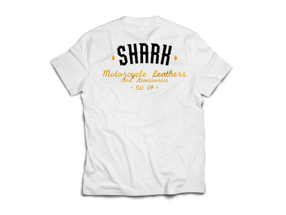 Shark Gamble Tee White/Yellow